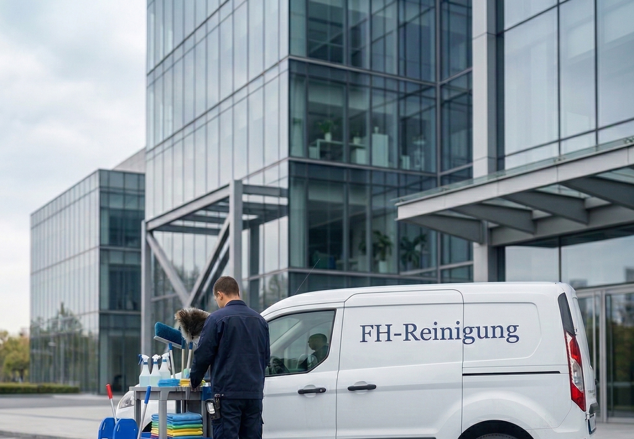FH-Reinigung Team mit Fahrzeug